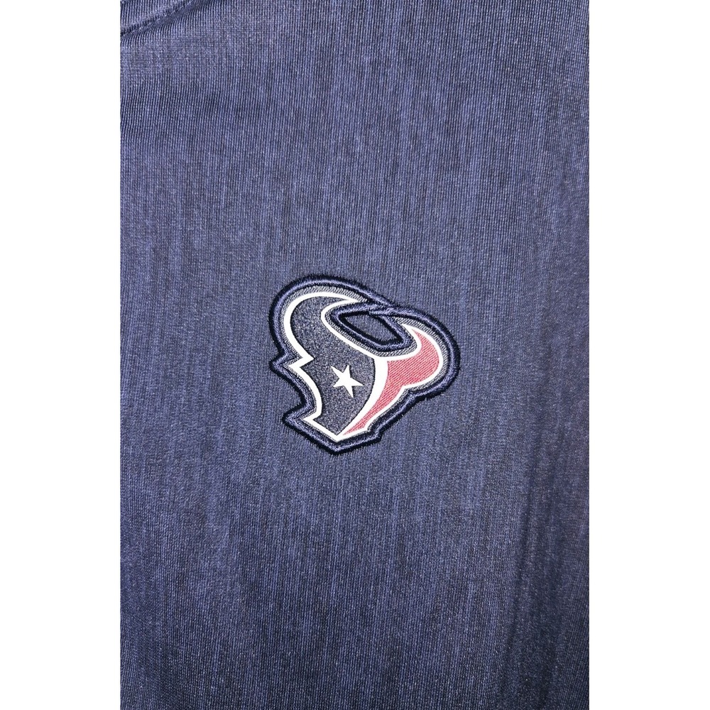 Houston Texans Antigua Heather Navy Spikes Quarter-Zip Pull Men's Size L - Picture 4 of 10